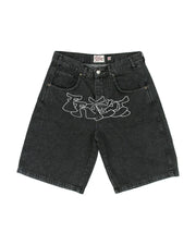 Y2K Hip Hop Denim Shorts for Men and Women