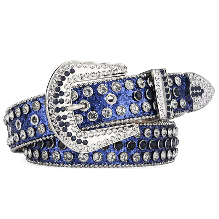 Y2K Punk Rock Style Studded Leather Belt for Men