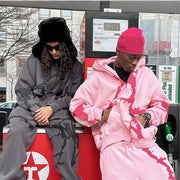Y2K Style Streetwear Zip Hoodie for Men and Women