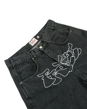 Y2K Hip Hop Denim Shorts for Men and Women