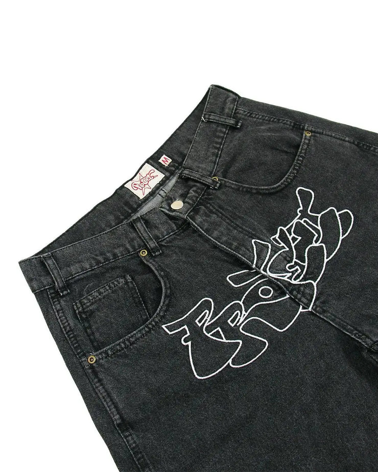 Y2K Hip Hop Denim Shorts for Men and Women