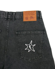 Y2K Hip Hop Denim Shorts for Men and Women